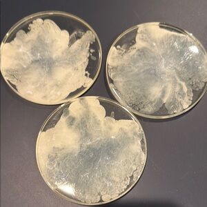 Kayla Resin Designs Set of Three Artistic Glass Coasters